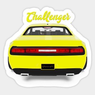 Challenger Drift Yellow Back Sticker